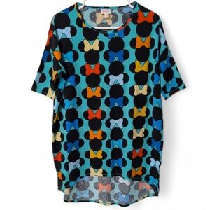 Nwot! LuLaRoe Disney Minnie Mouse Irma Rainbow Tunic top / Shirt dress